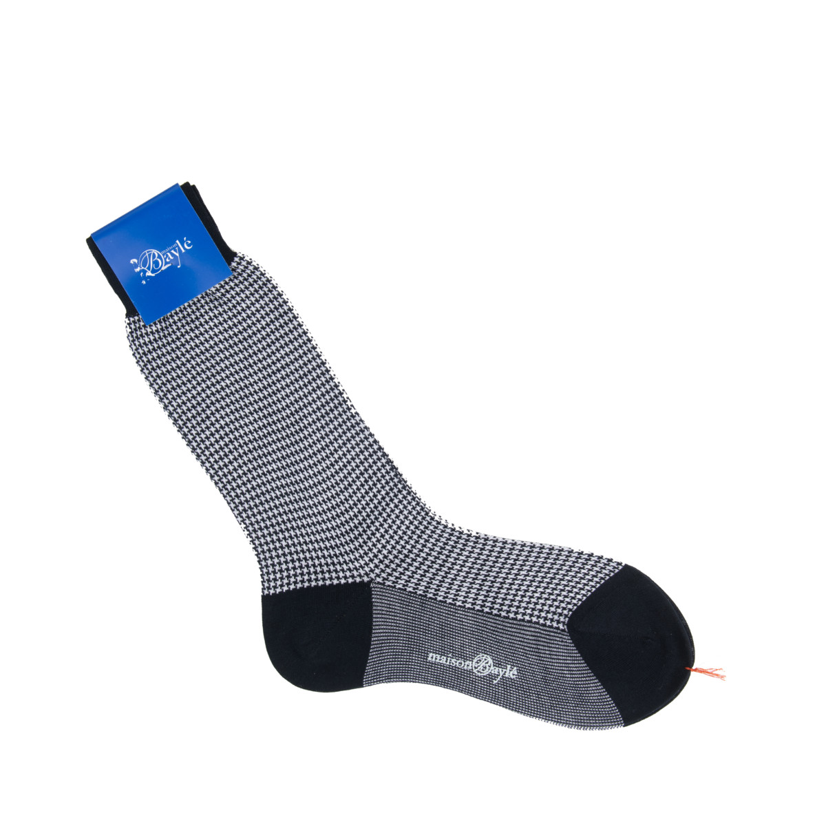 Chuassette Pied de Poule Noir et Blanc Maison Baylé Fil d'2cosse